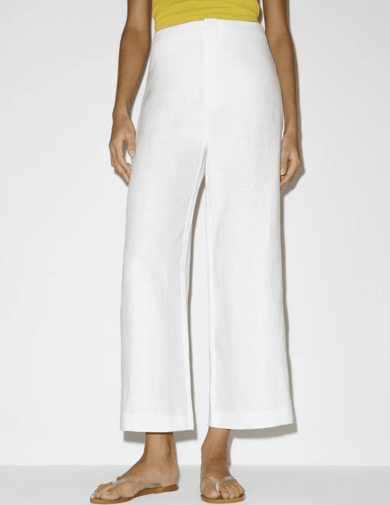 Joni Linen Cropped Pant